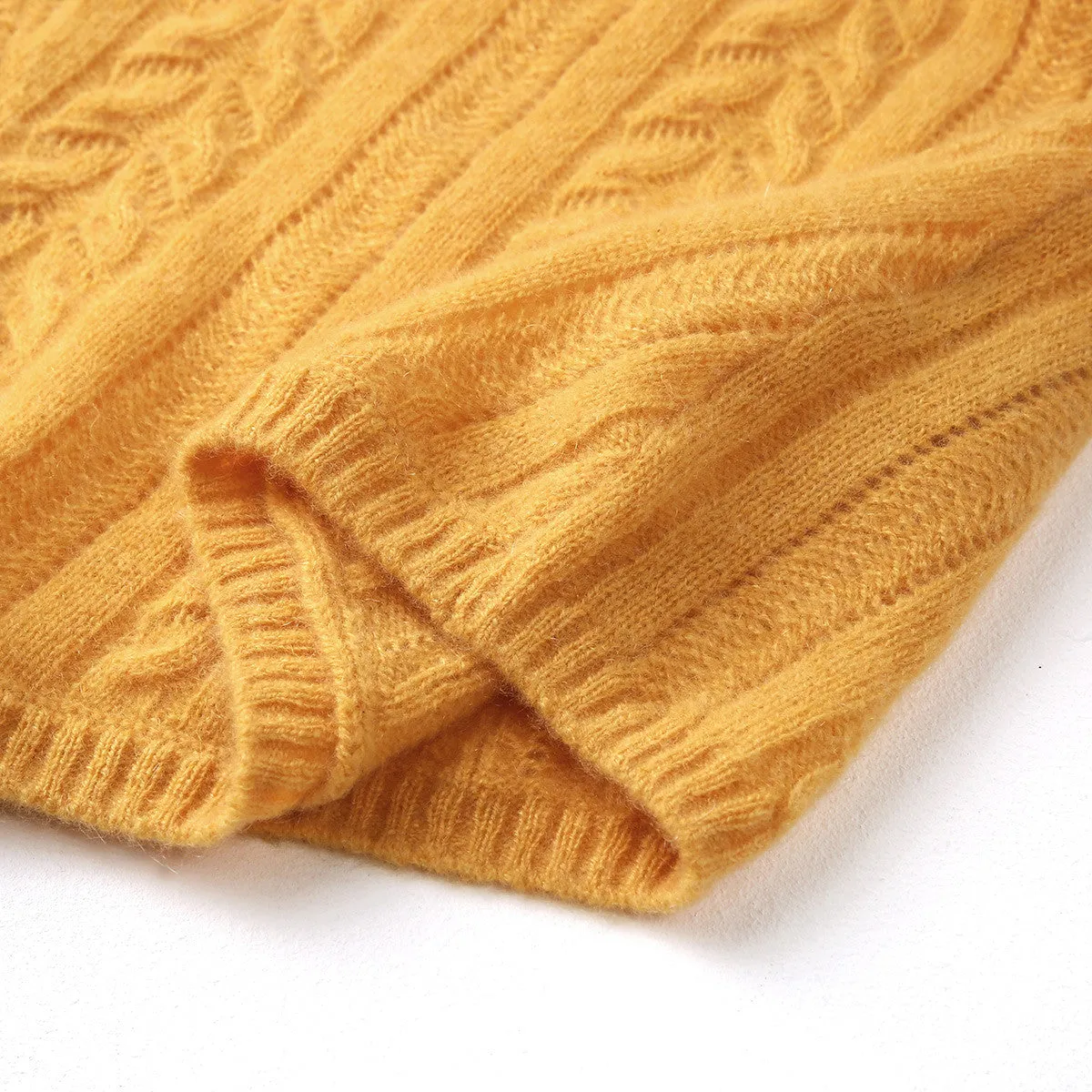 100% Cashmere V Neck Drop Shoulder Sweater