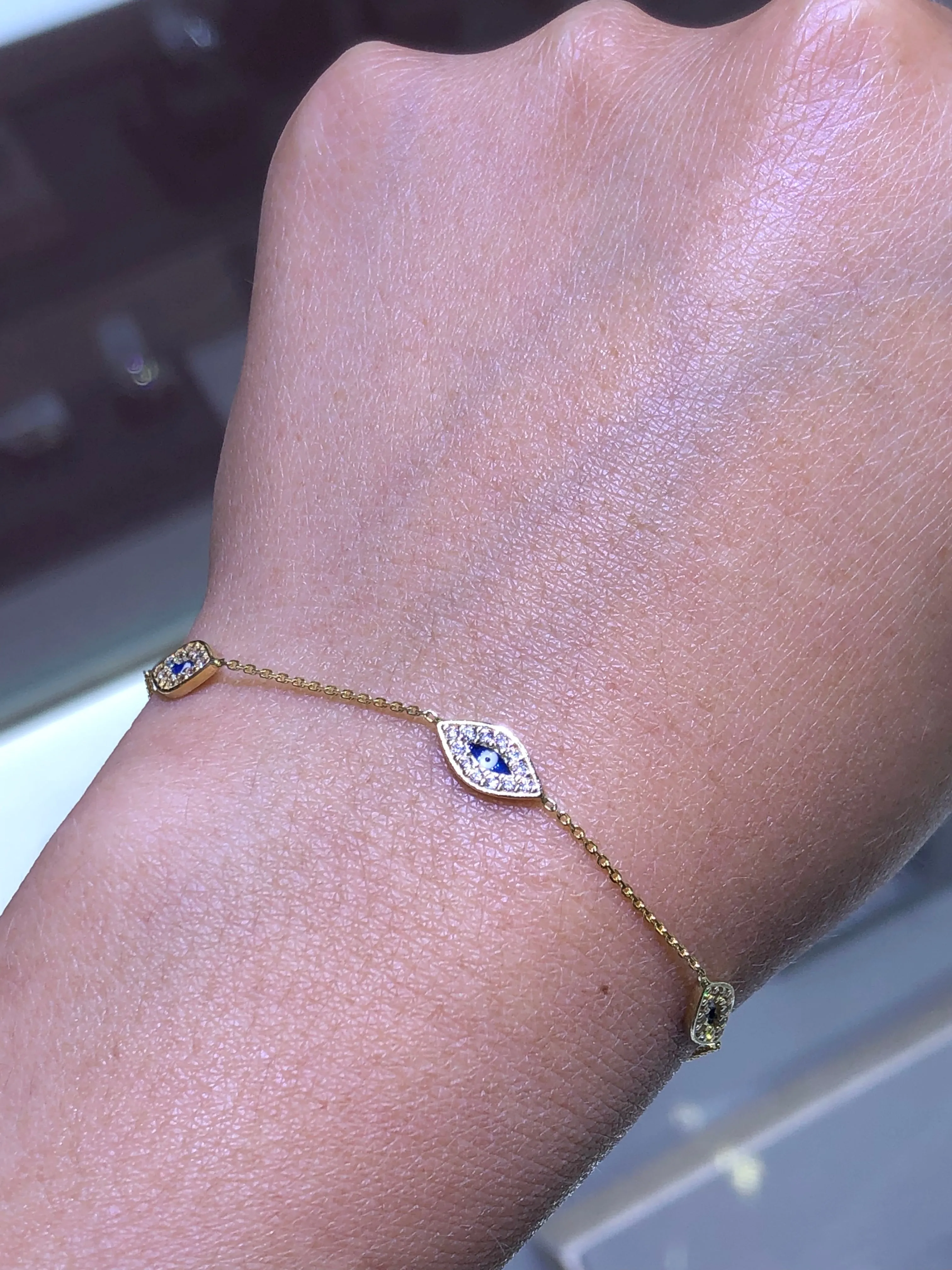 14K Gold Evil Eye Children's Bracelet