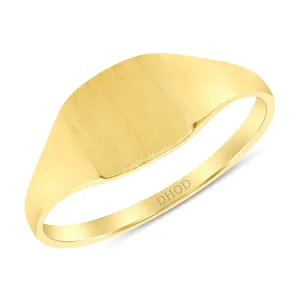 14K Yellow Gold Square Signet Ring