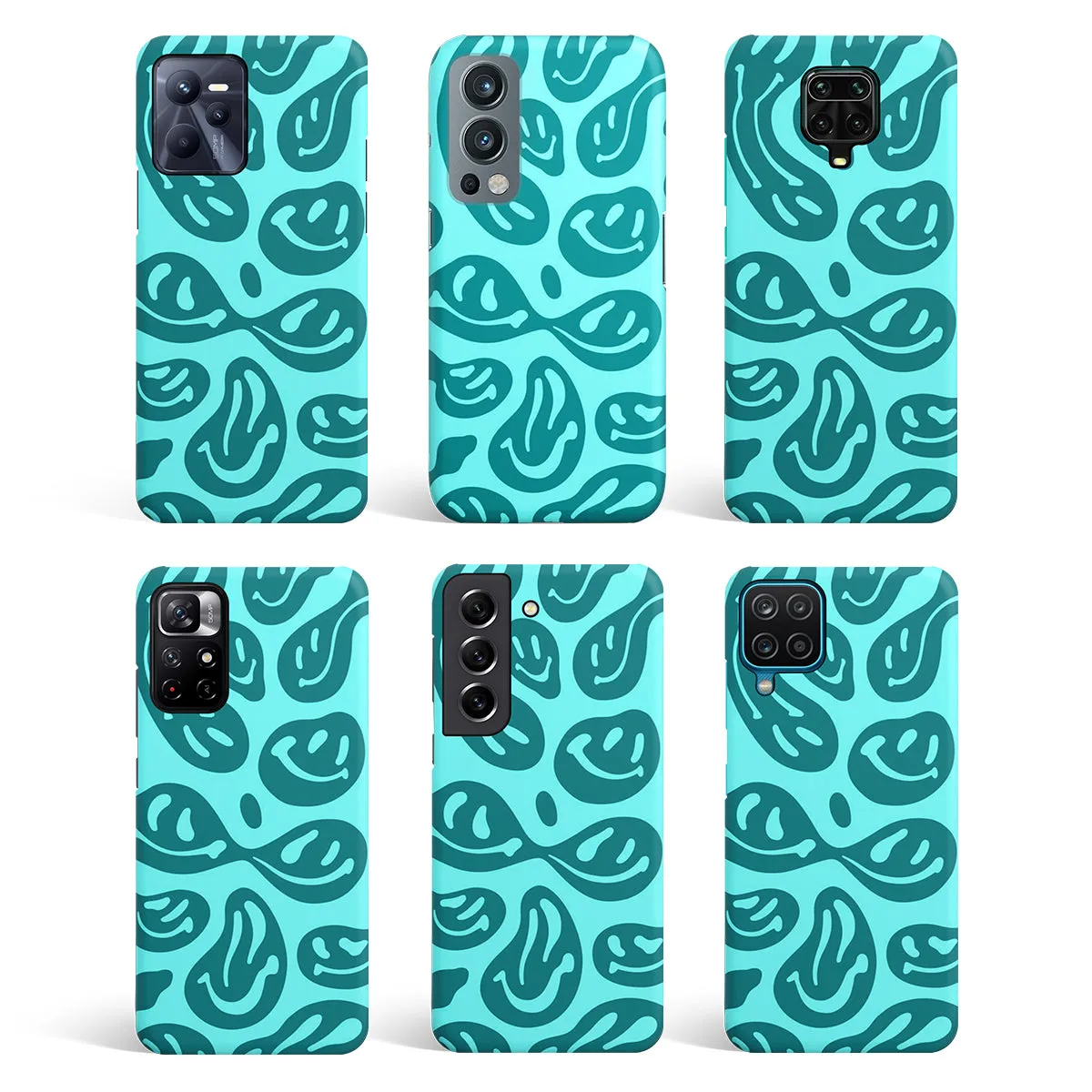 Acid Smiles Blue Phone Cover | Matte Case