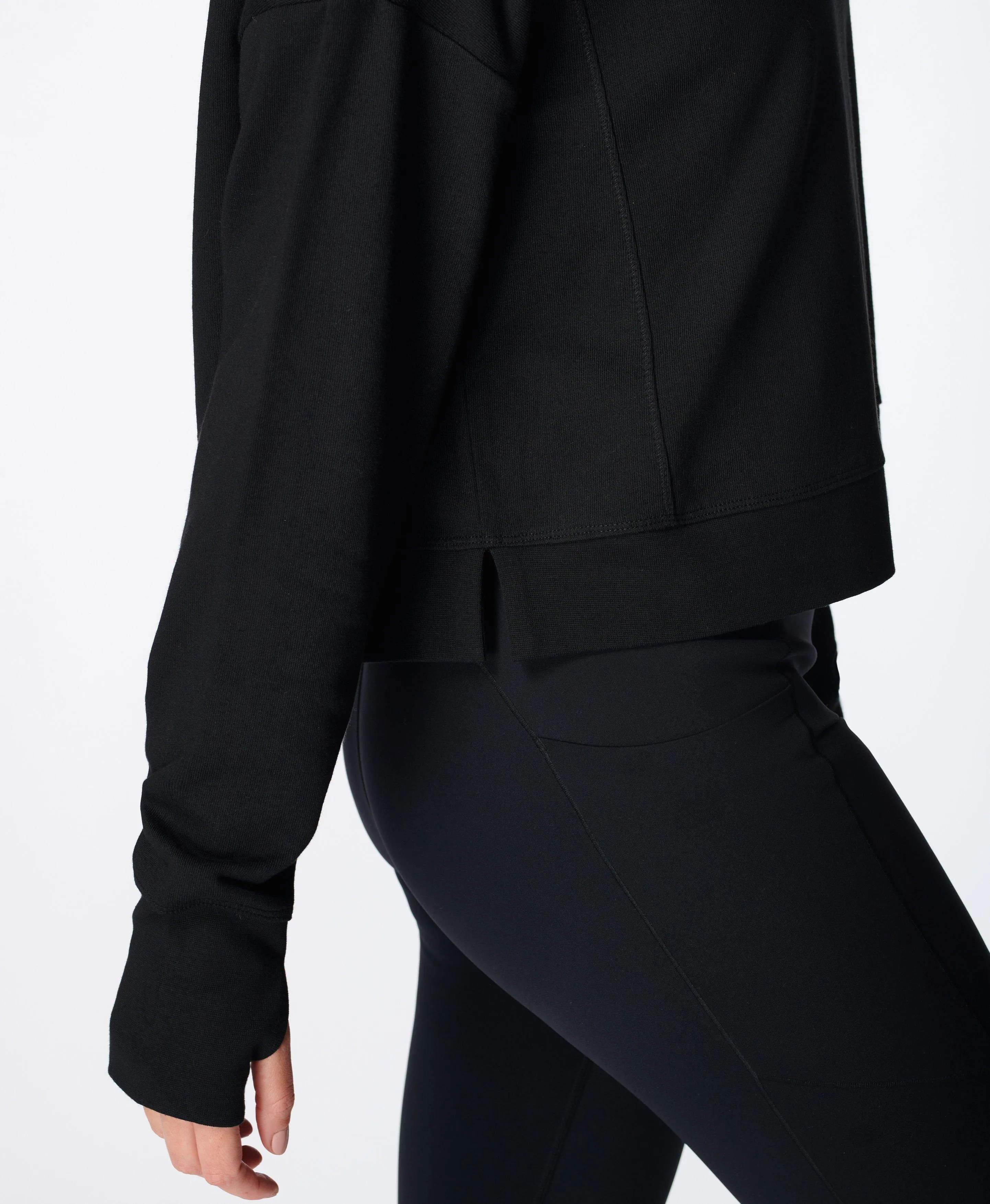 After Class Crop Sweatshirt Sb5622c Black