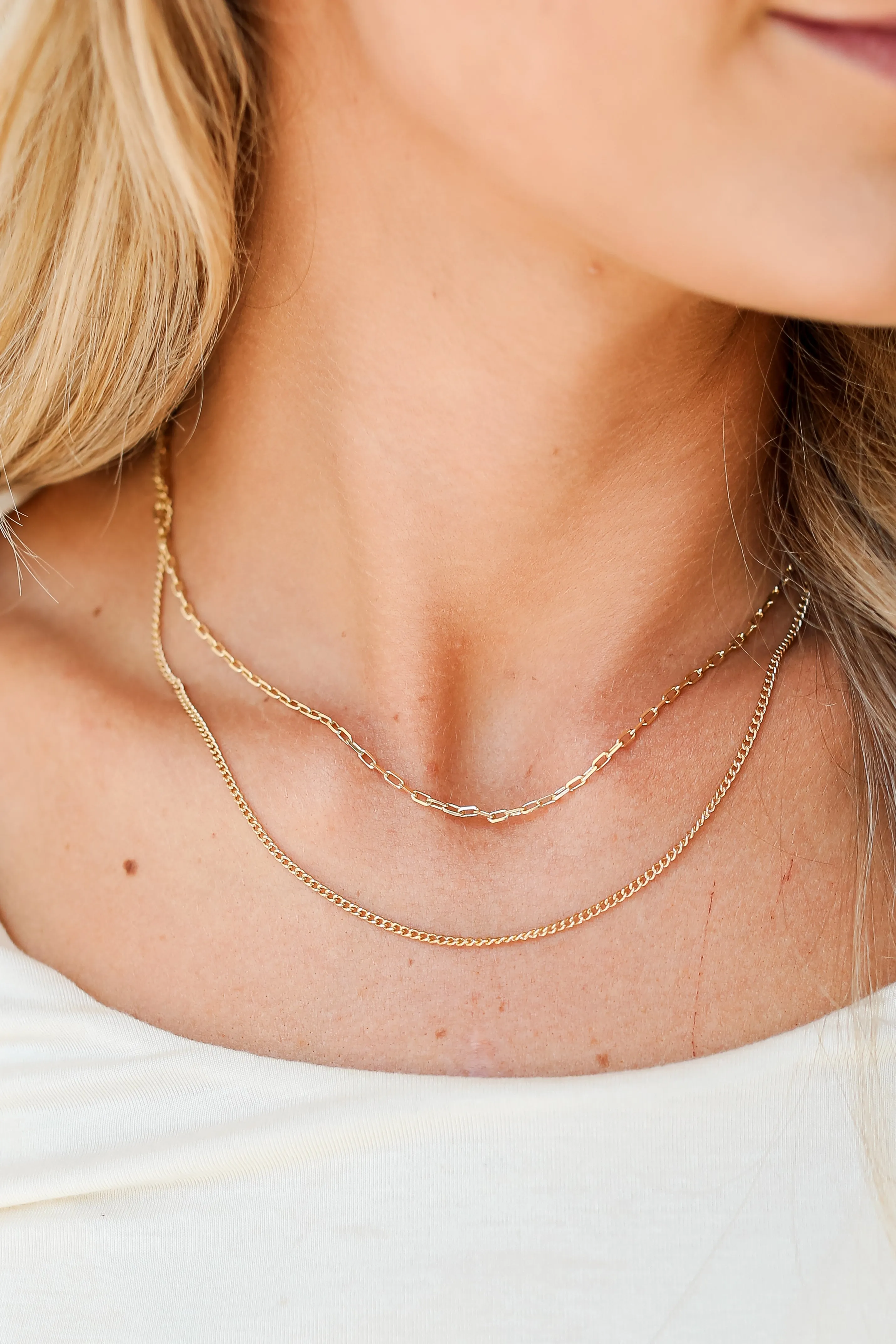 Annabelle Gold Layered Chain Necklace