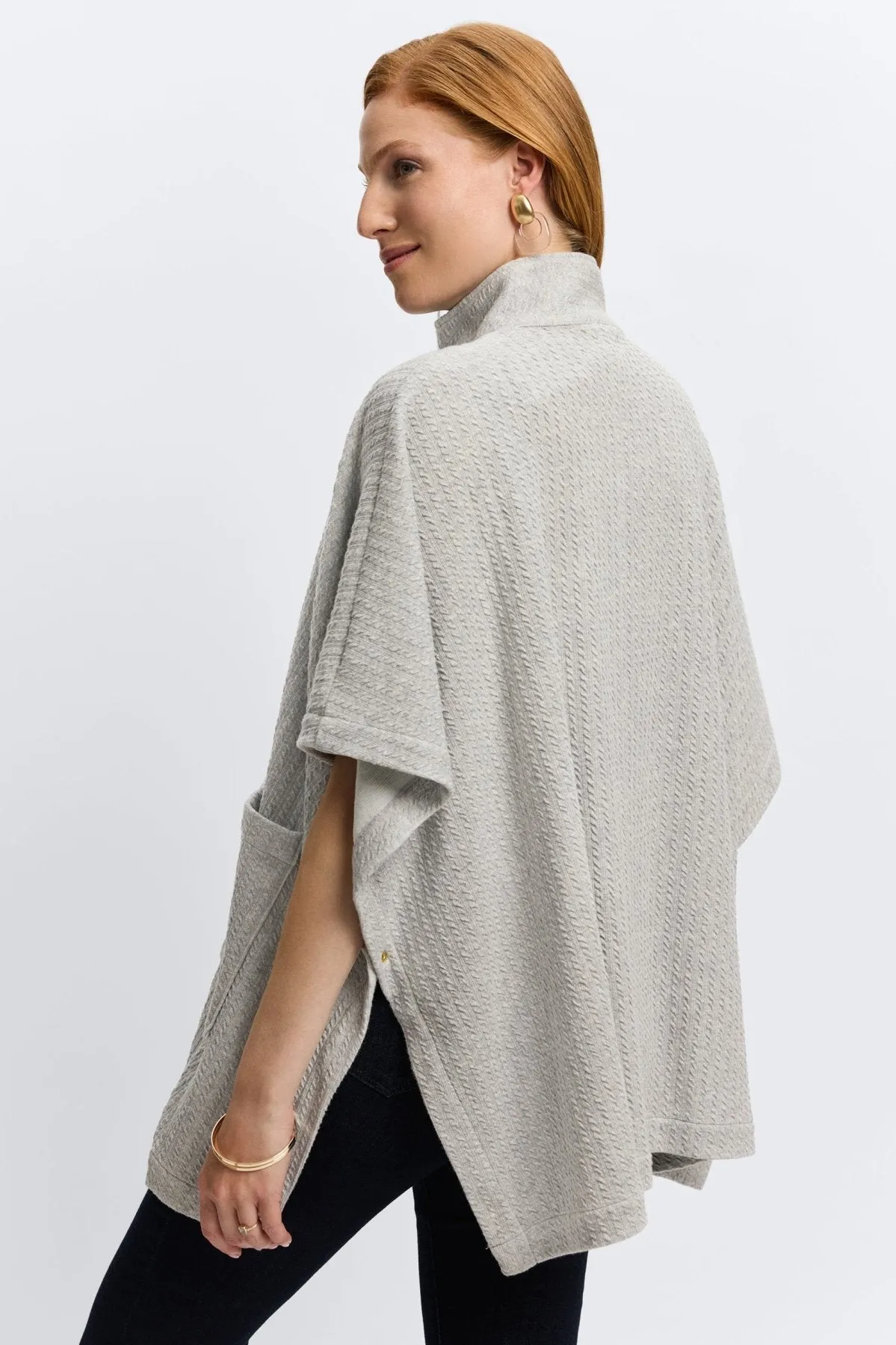 Aspyn Cable Knit Cape Tunic