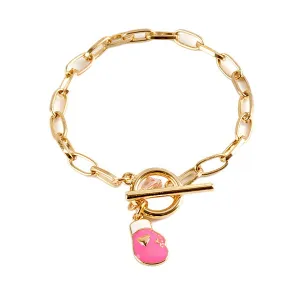 Breast Cancer Pink Ribbon Theme Bracelet