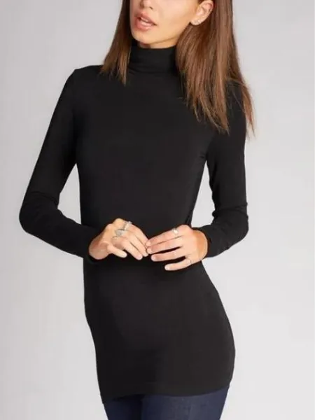 Cest Moi Seamless Rib Turtleneck