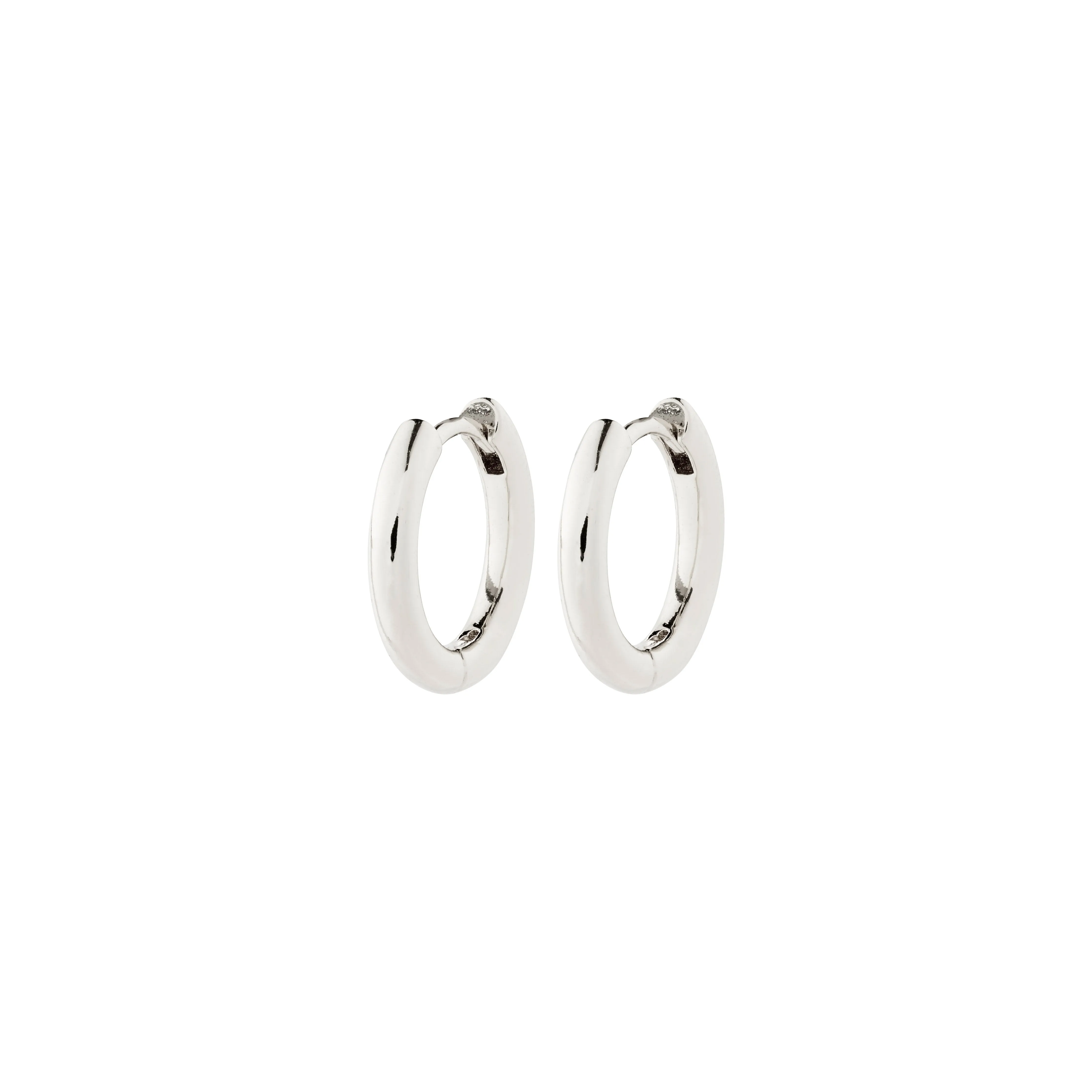 CHARM recycled small hoop earrings silver-plated