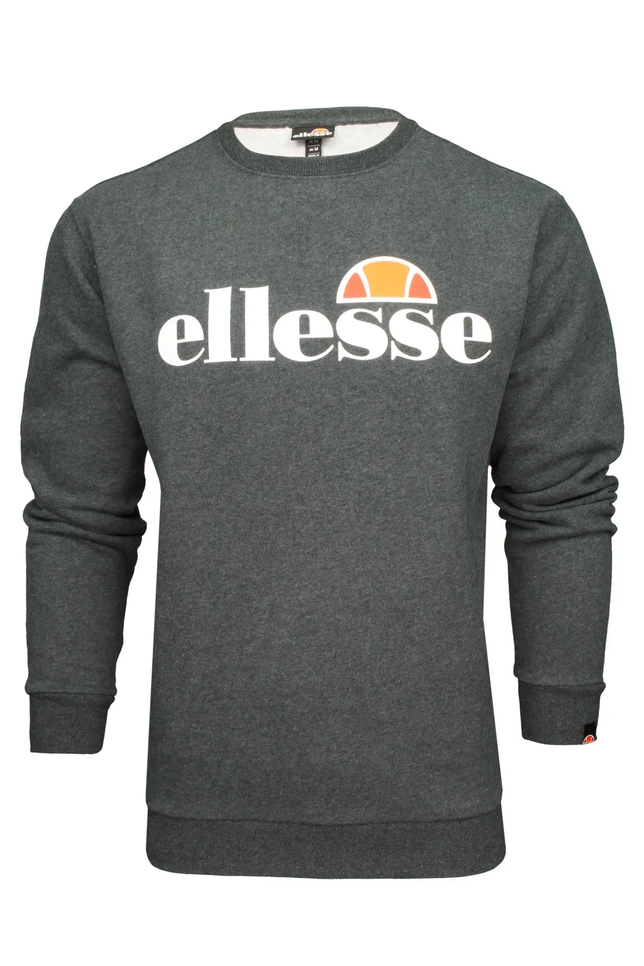 Ellesse Mens Logo Front Crew Neck Sweater 'SUCCISO' - Long Sleeved