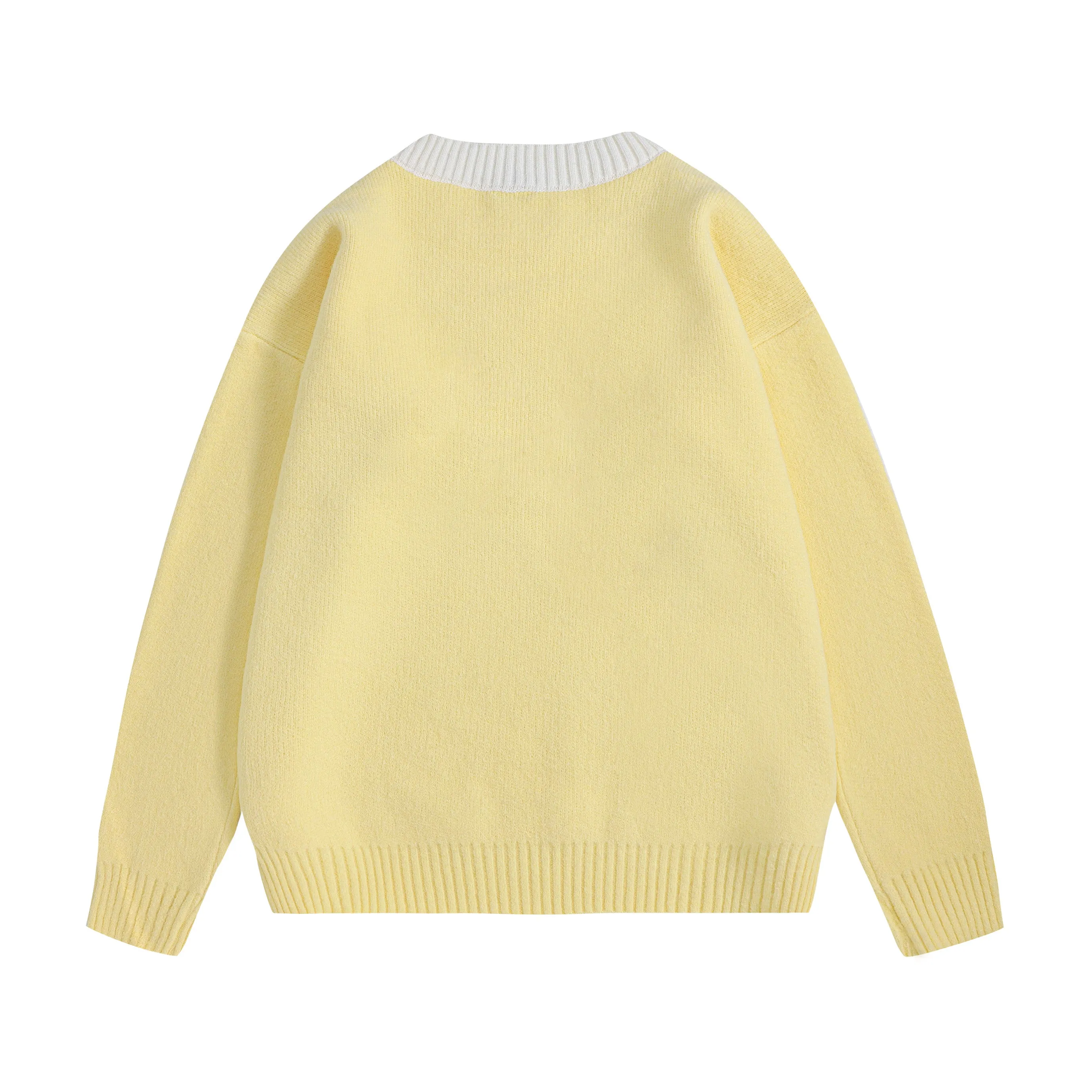 Faire Echo Winter Oversized Knit - Yellow Cartoon Sweater