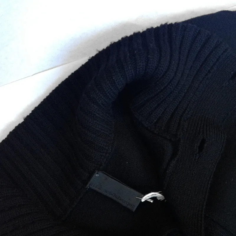 felt panel knit blouson