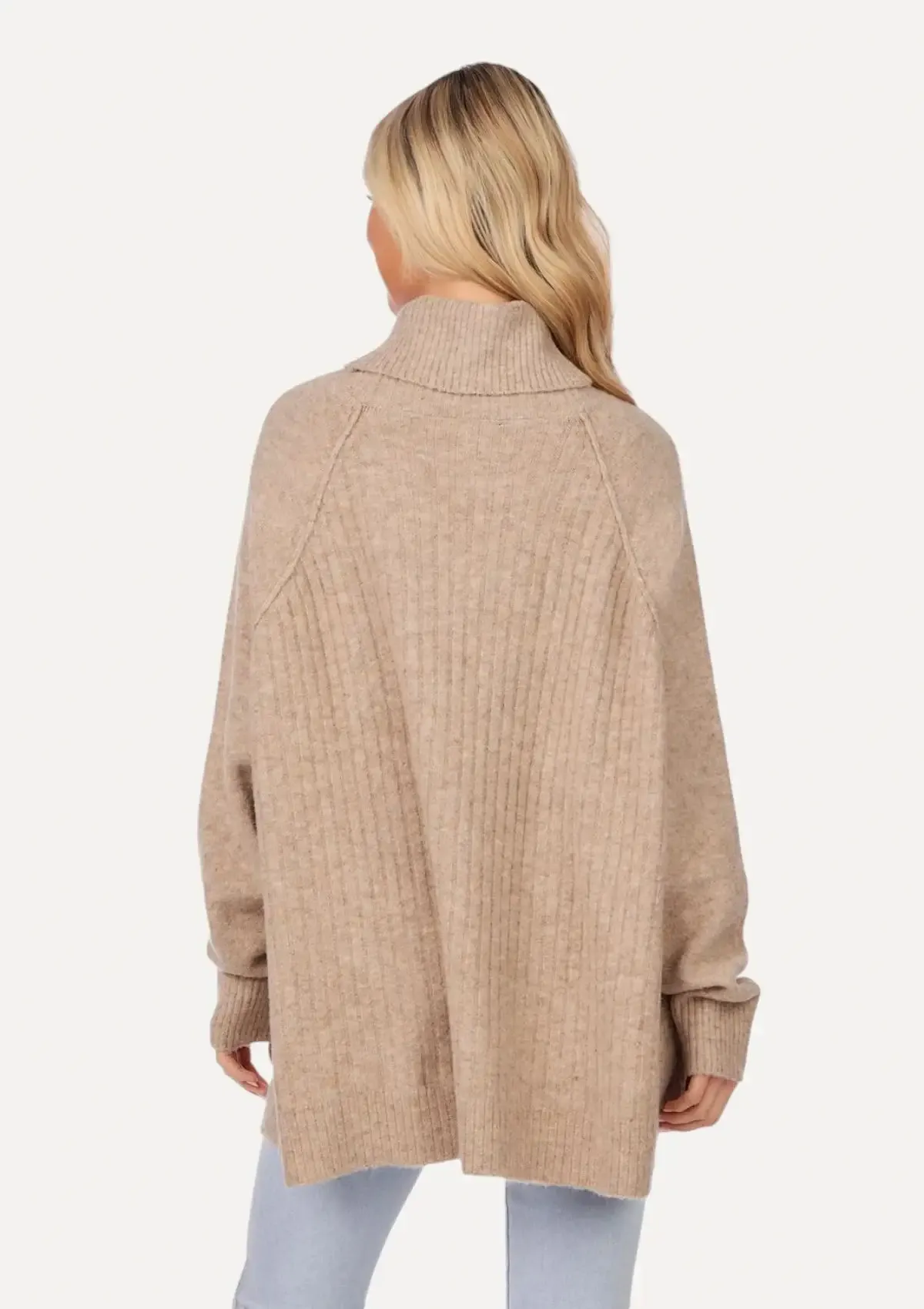 Freddie Ribbed Sweater - Tan