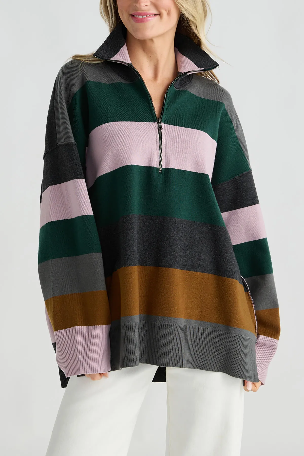 Free People Coastal Stripe Pullover