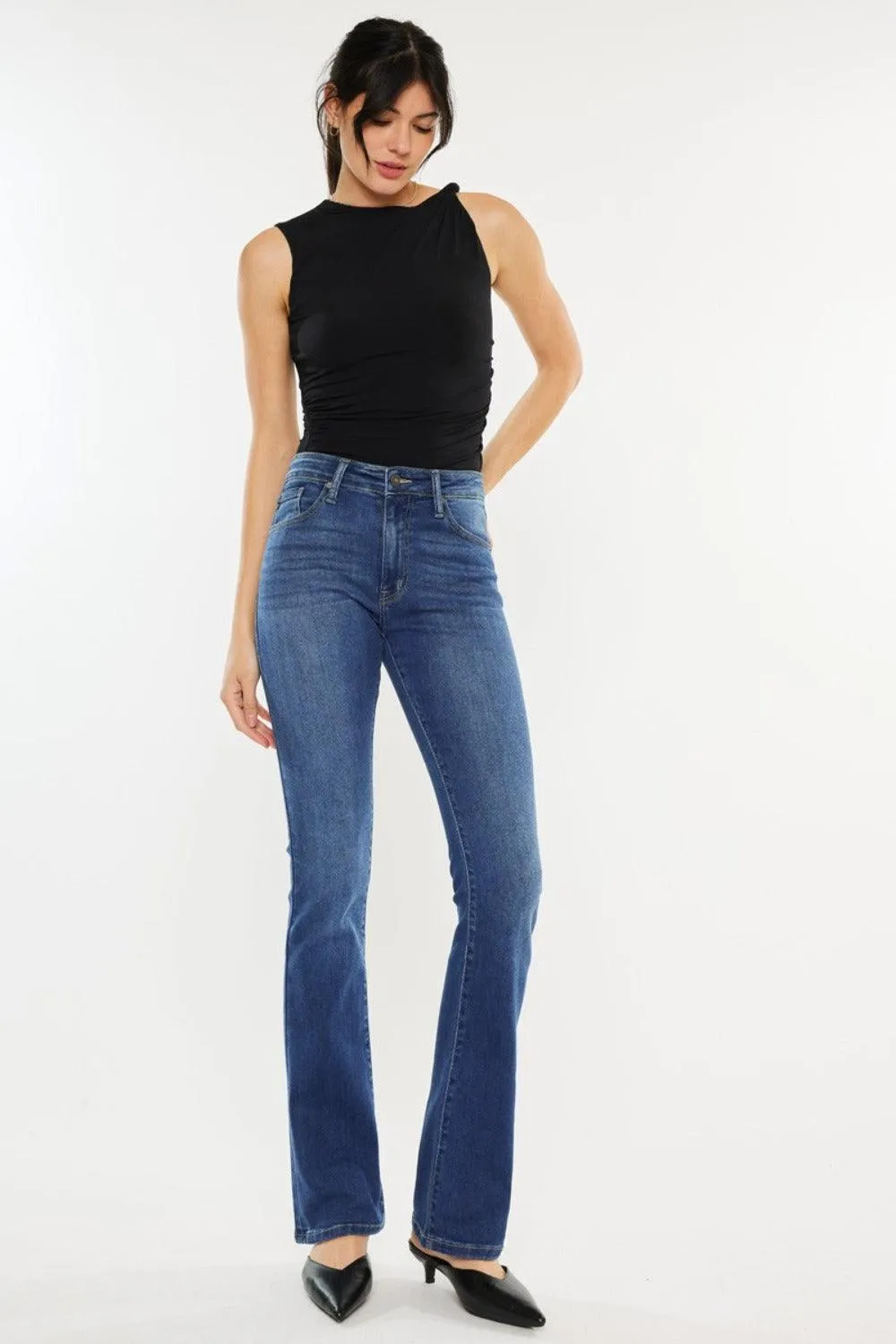 High Rise Slim Bootcut Jeans