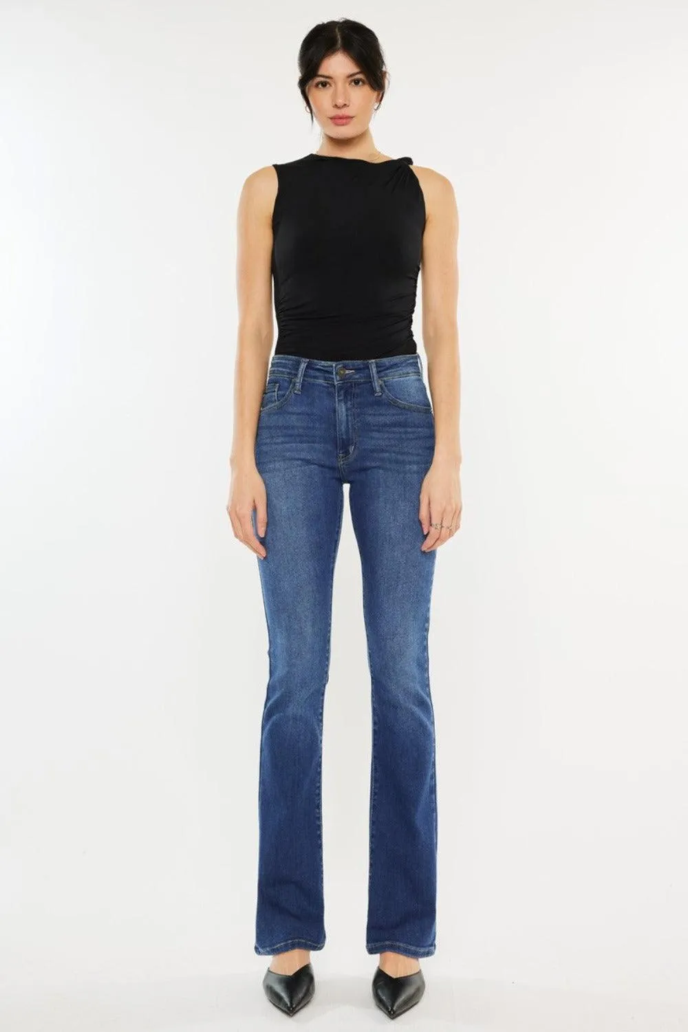 High Rise Slim Bootcut Jeans