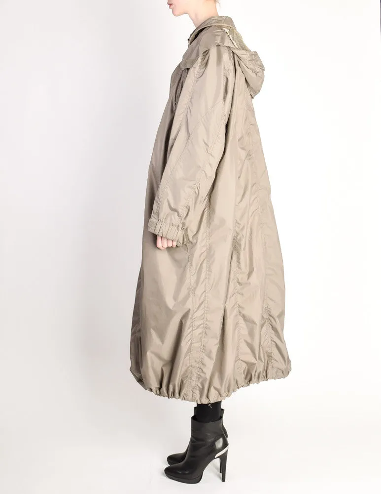 Issey Miyake Vintage Taupe Water Resistant Parka Rain Coat