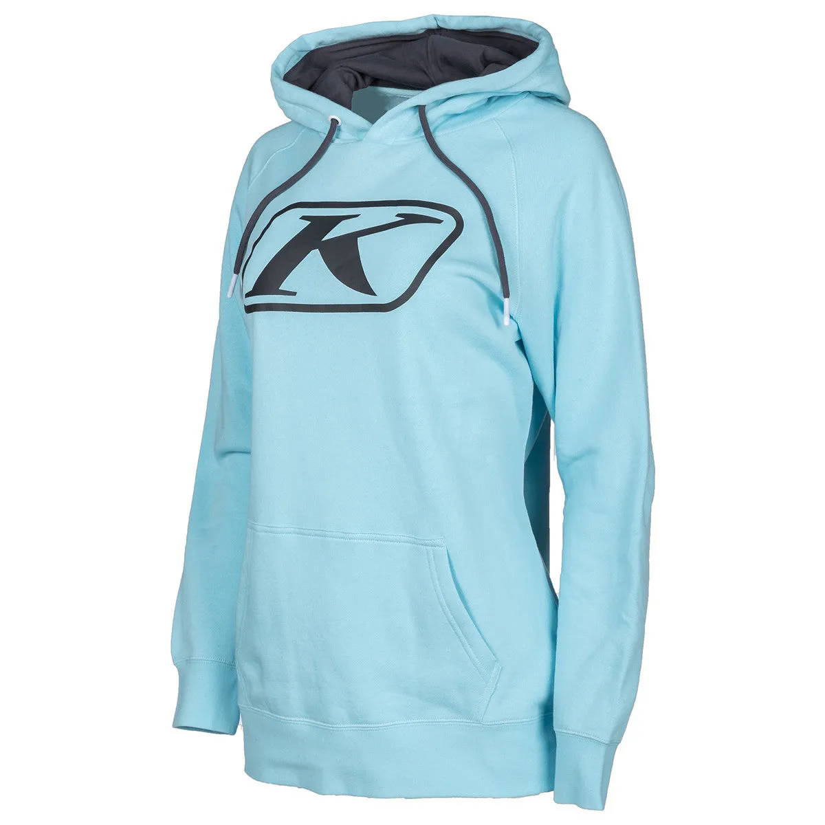 Klim Women's Kute Corp Pullover Hoody Asphalt/Crystal Blue