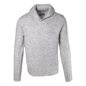 Midweight Triple Blend Shawl Collar Sweater Cloud Grey