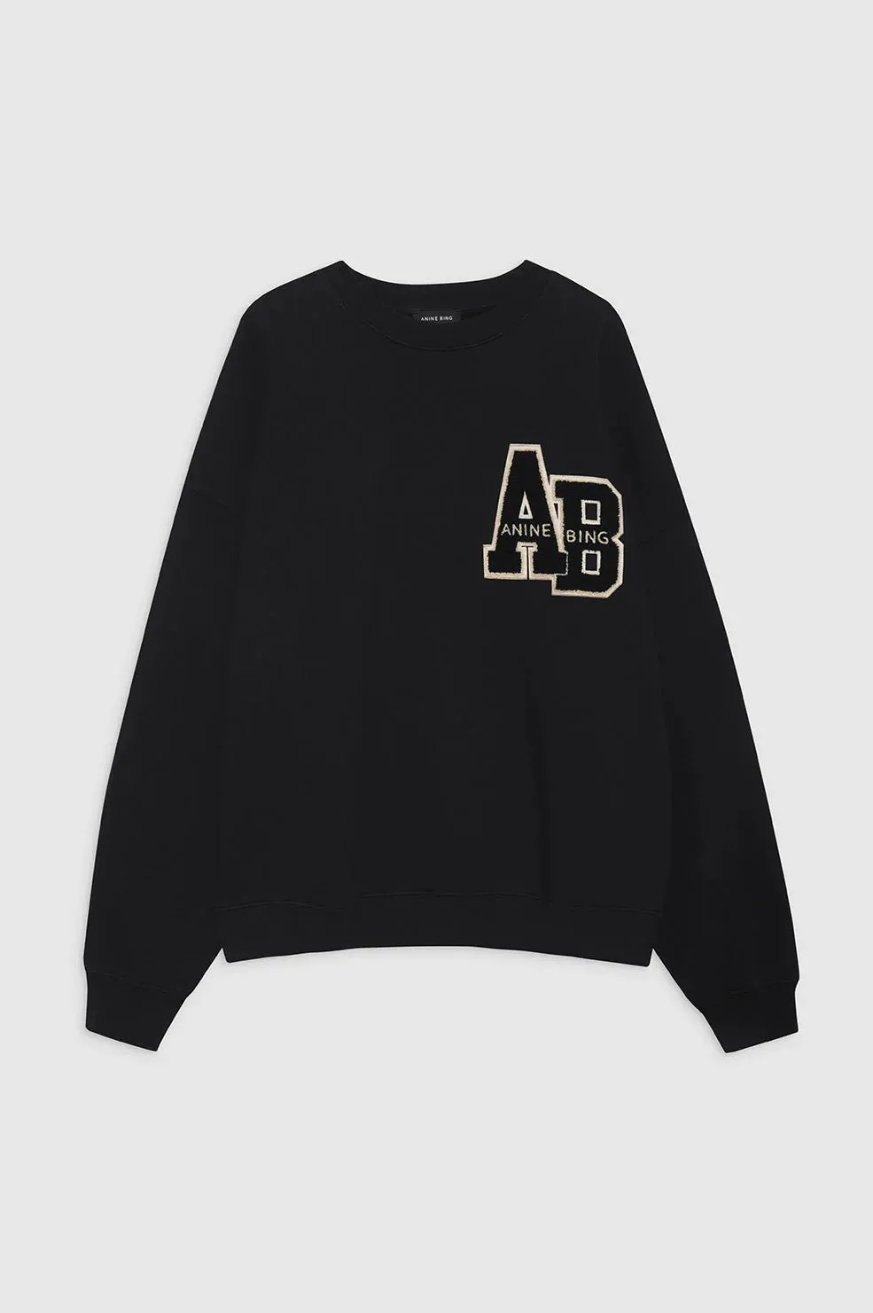 Miles Sweatshirt Letterman- Black