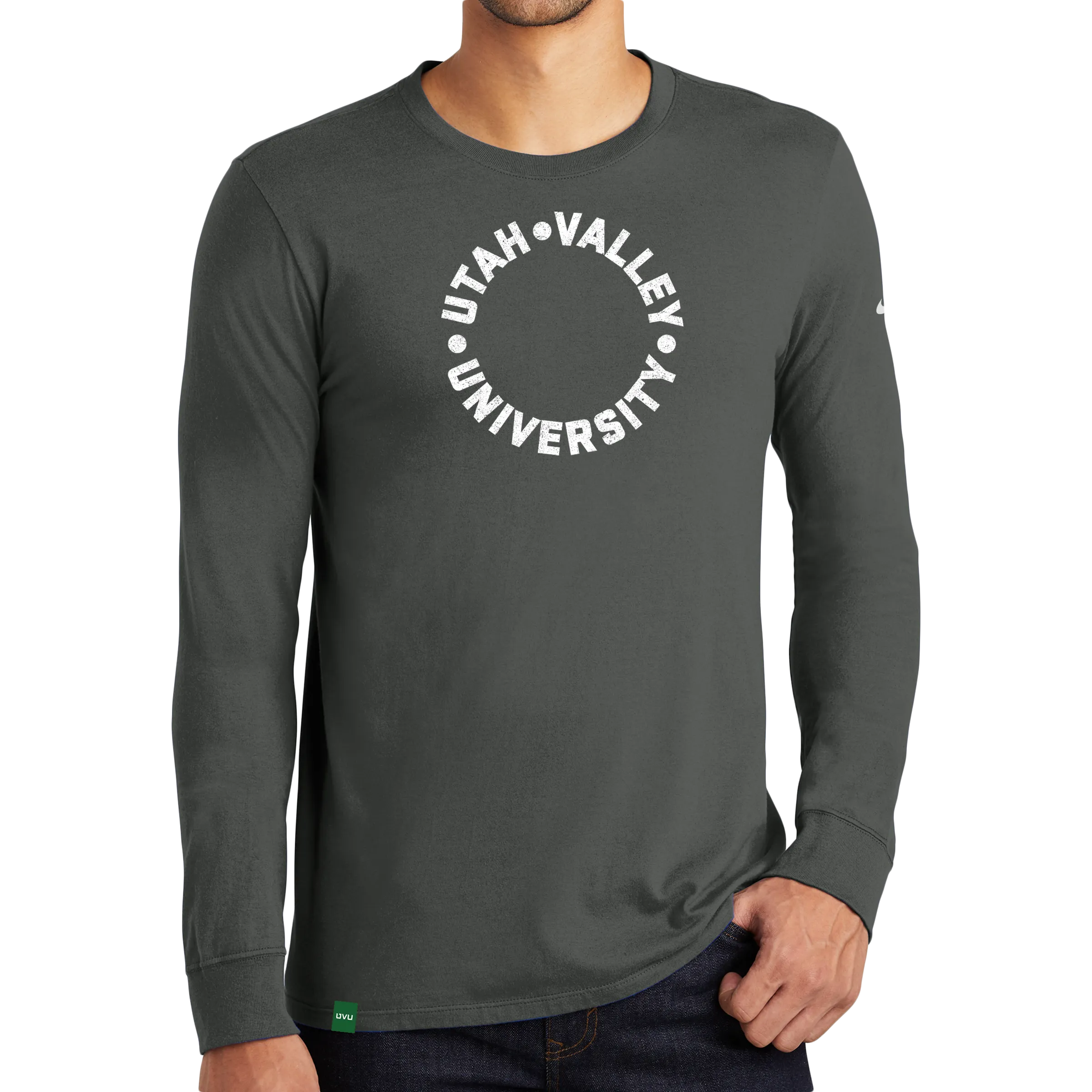 Nike Core Cotton Long Sleeve Tee- UVU Distressed