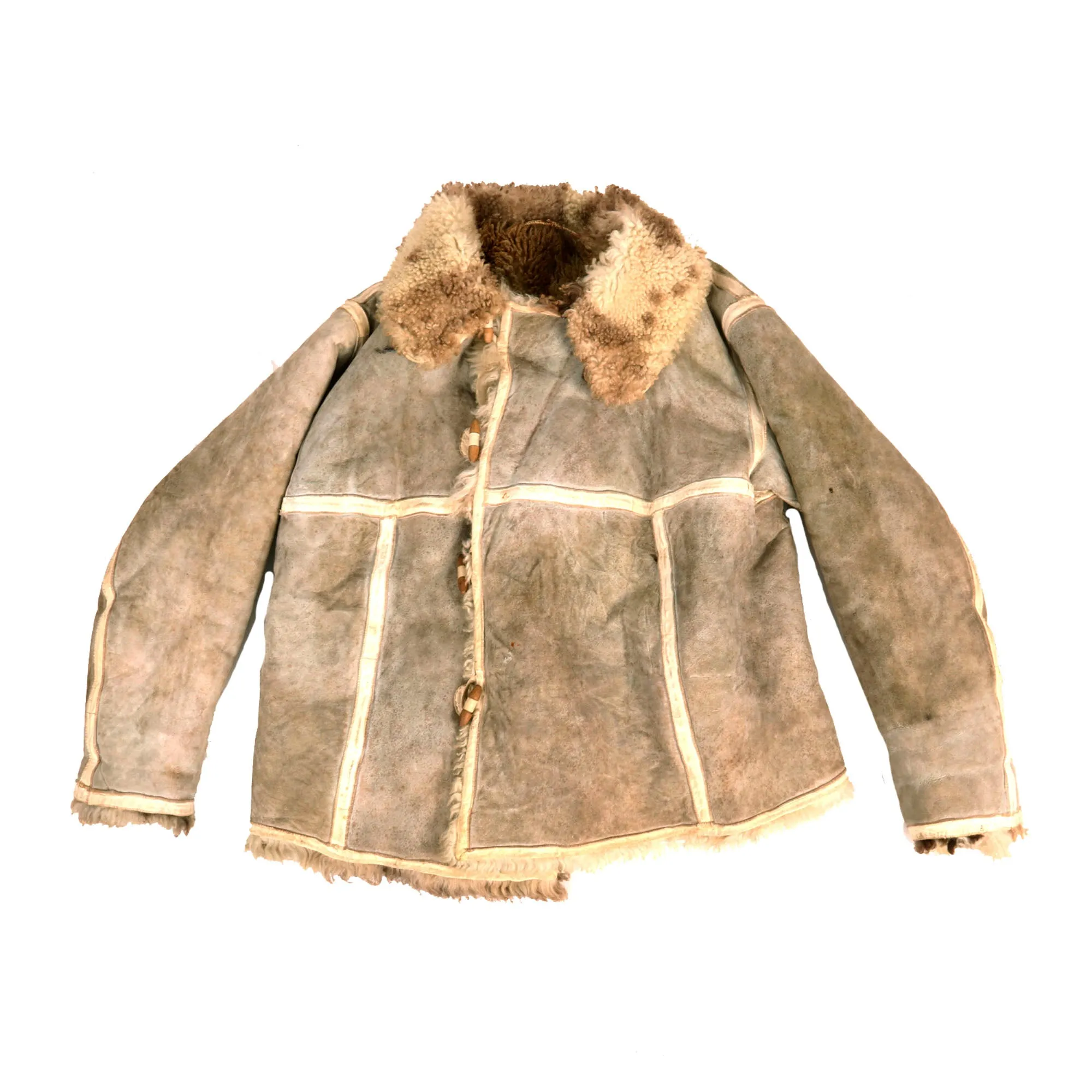 Original German WWII Luftwaffe Fur-Lined Sheepskin Winter Parka with 56cm Pelzmütze M43 Winter Cap