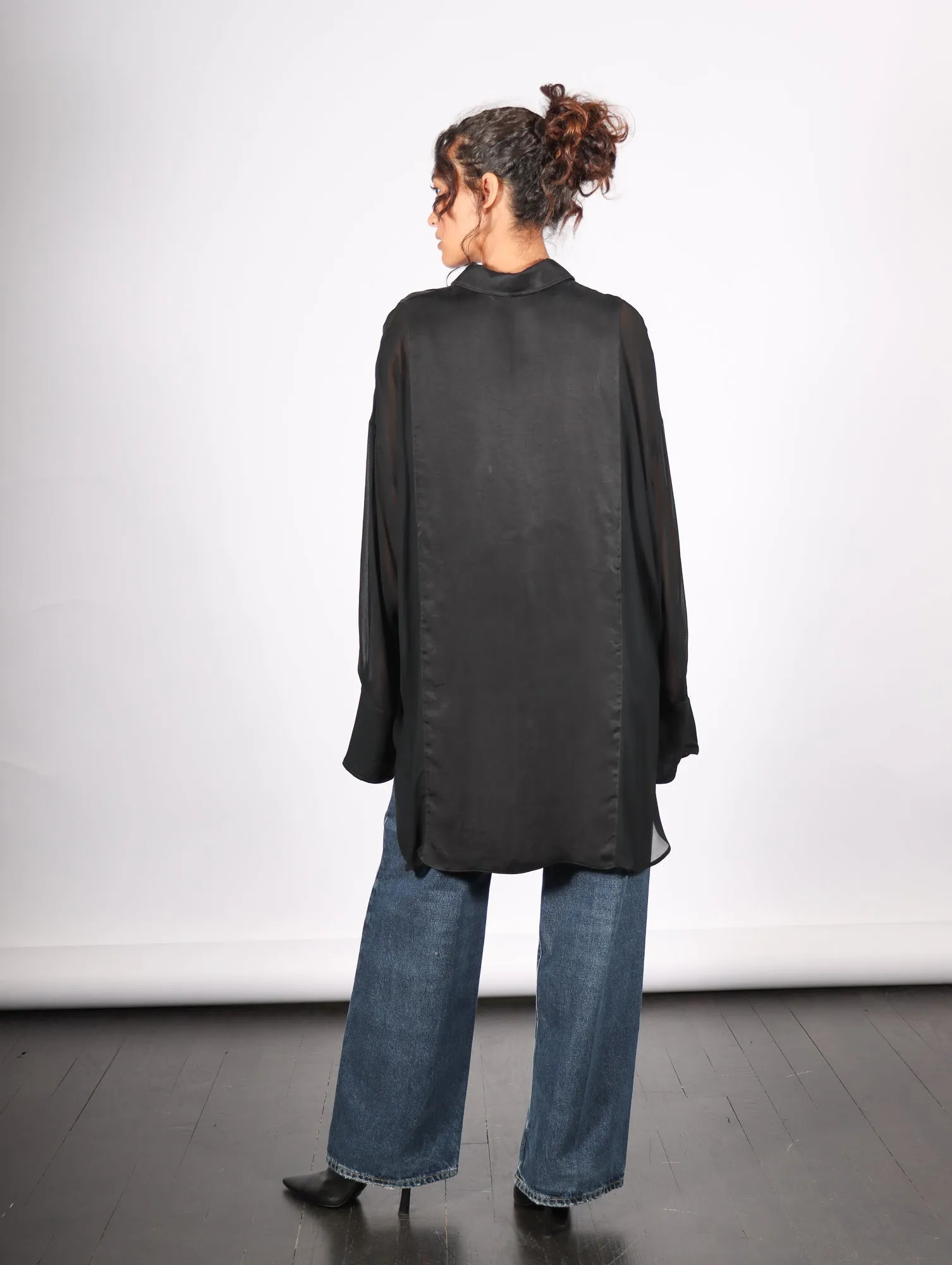 Oversized Shirt in Black by Andrea Ya'aqov