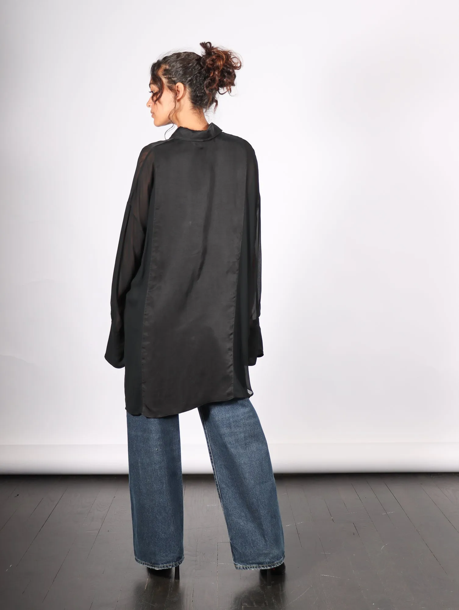 Oversized Shirt in Black by Andrea Ya'aqov