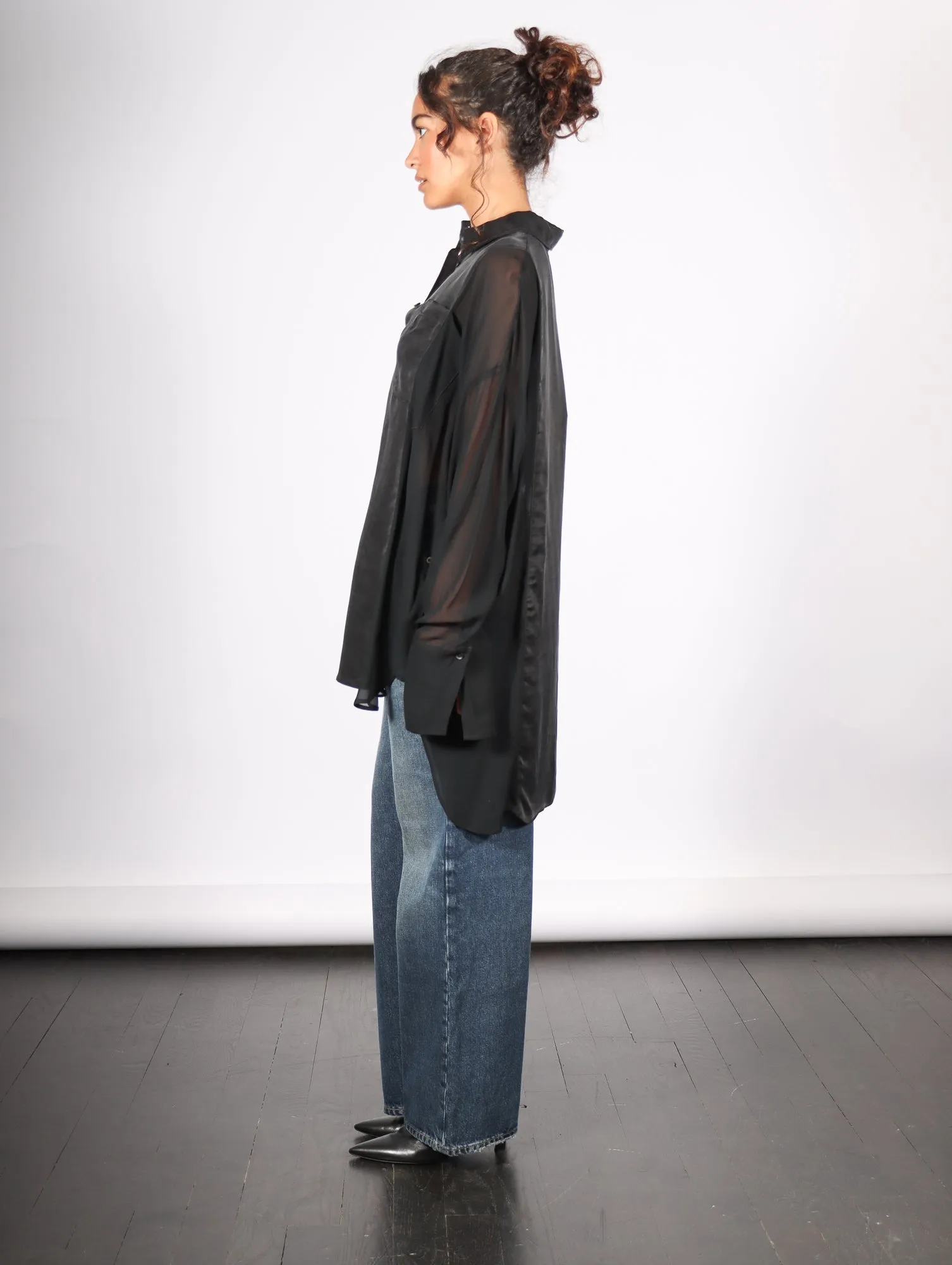 Oversized Shirt in Black by Andrea Ya'aqov