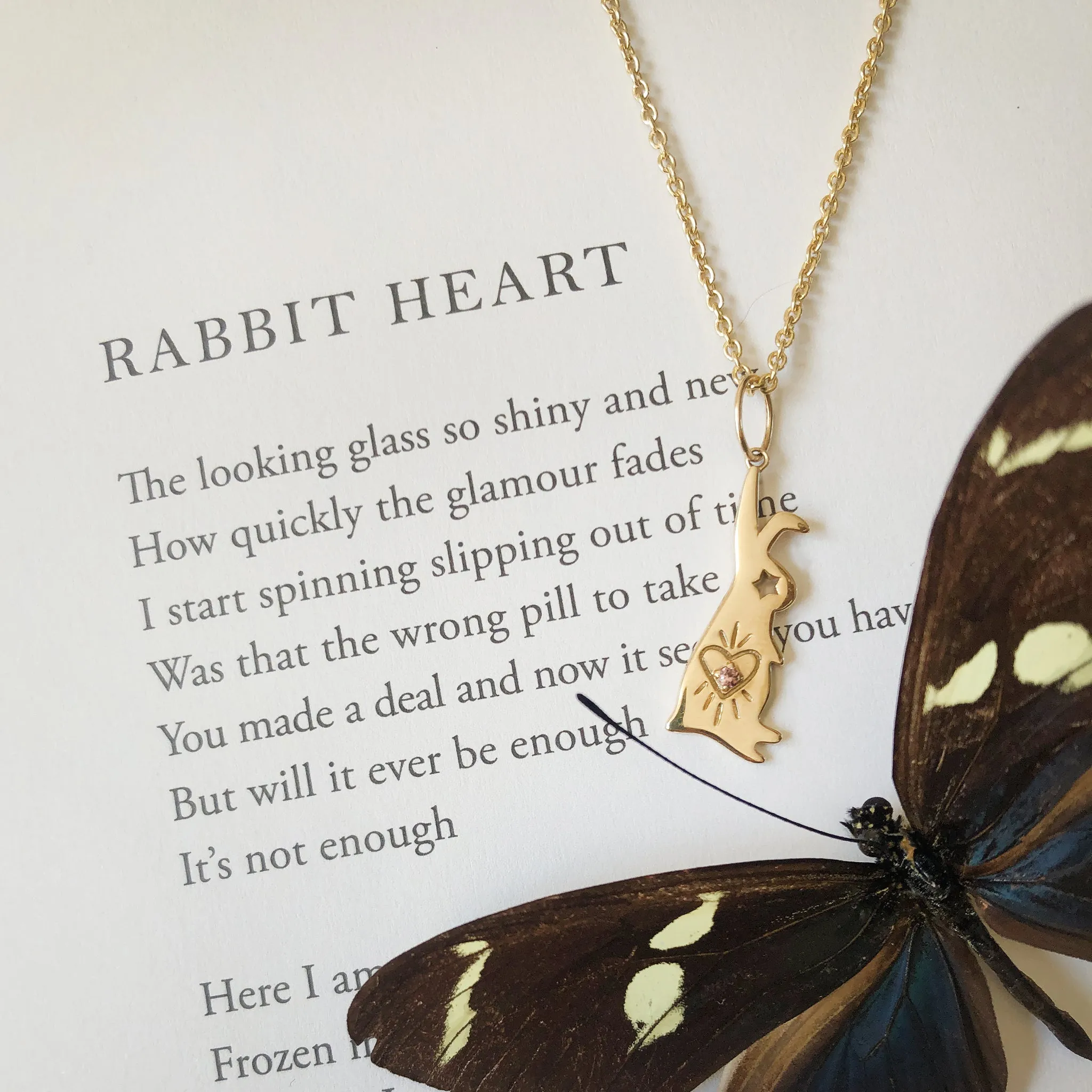 Rabbit Heart Necklace