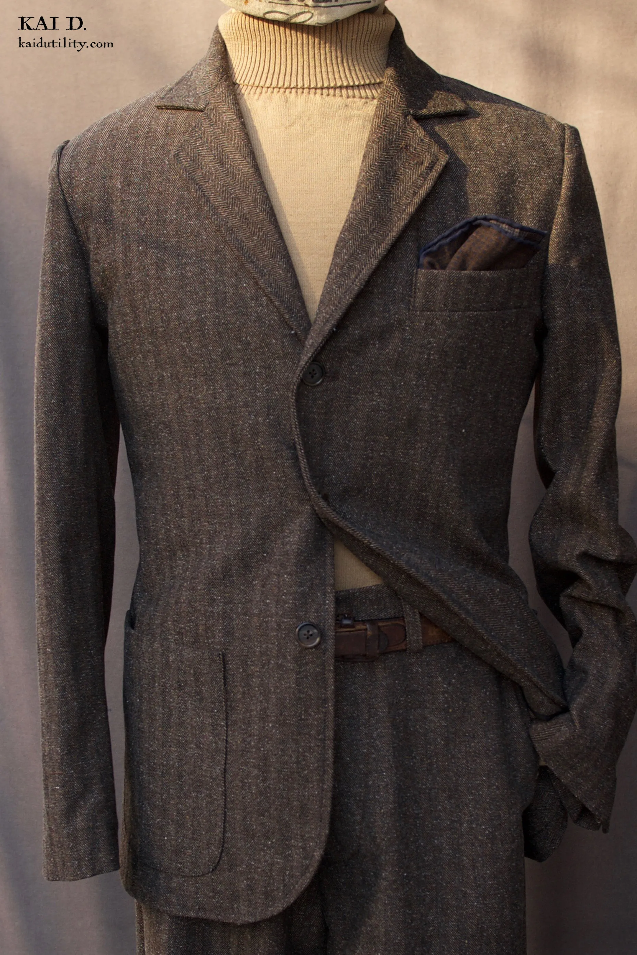 Shoemaker's Jacket - Cotton Herringbone Tweed - M, L, XL