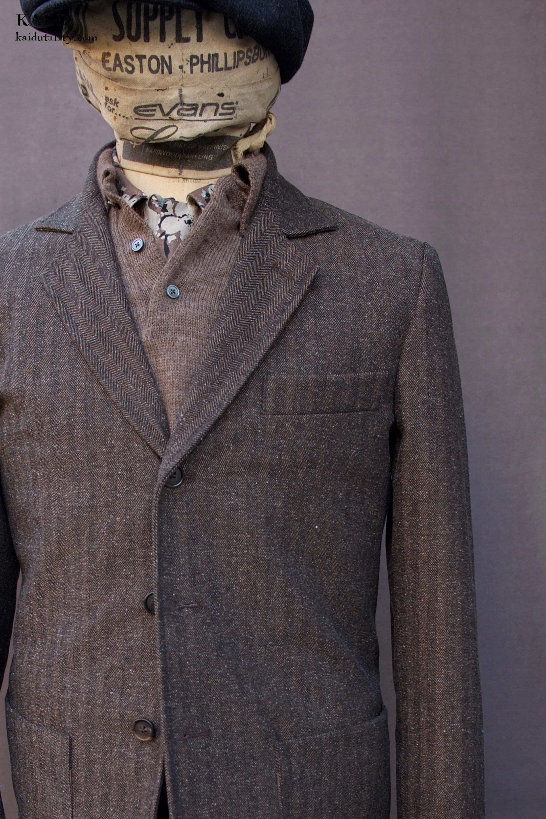 Shoemaker's Jacket - Cotton Herringbone Tweed - M, L, XL