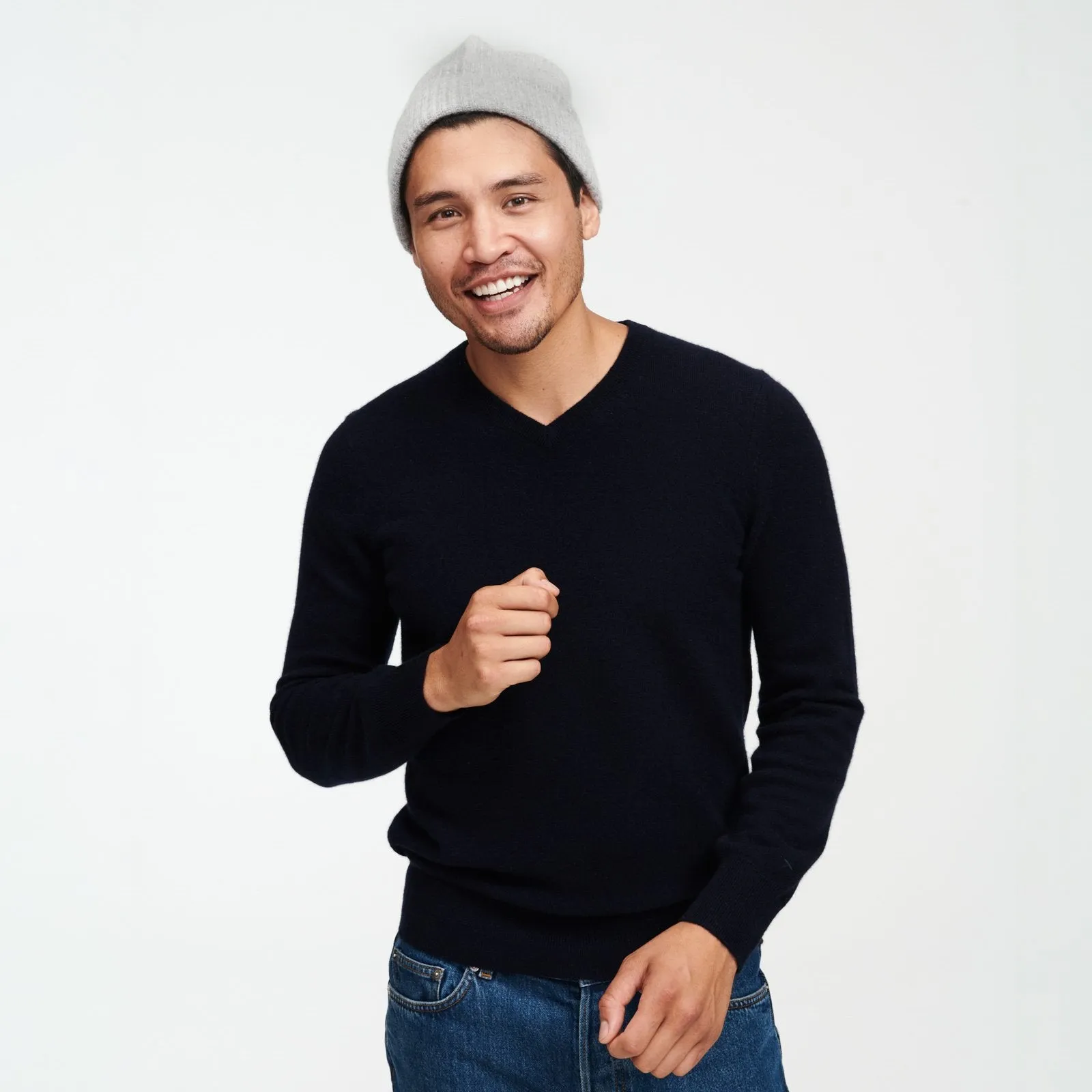 Signature Ribbed Cashmere Beanie