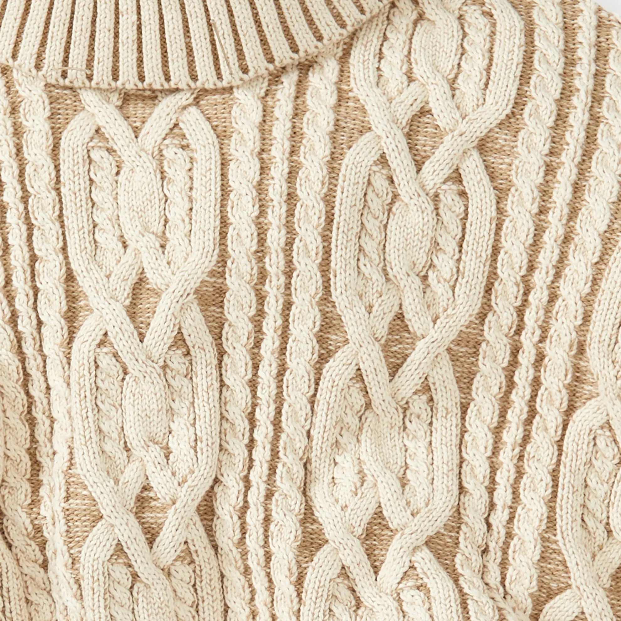 Snowfield Cable-Knit Turtleneck Sweater