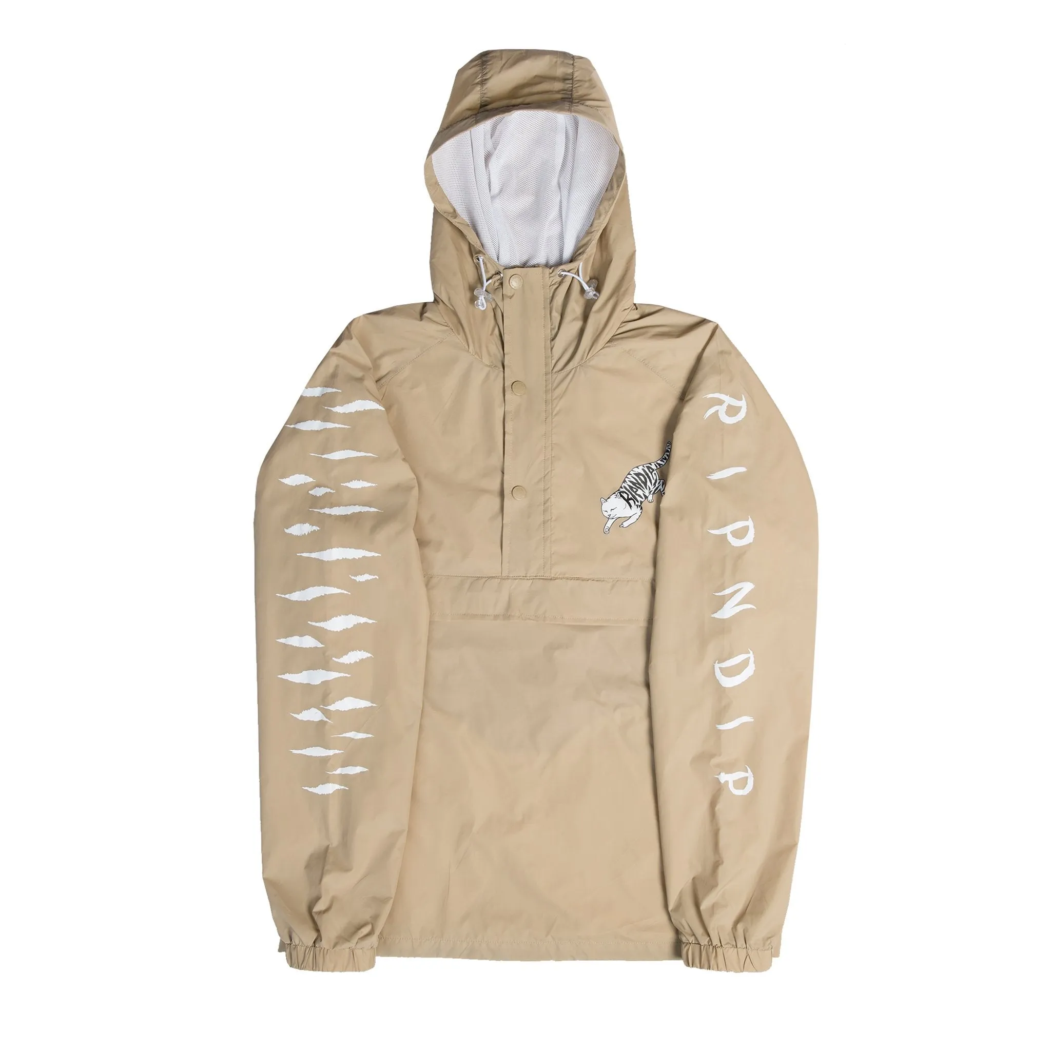 Tattoo Nerm Half Zip Anorak Jacket (Tan)