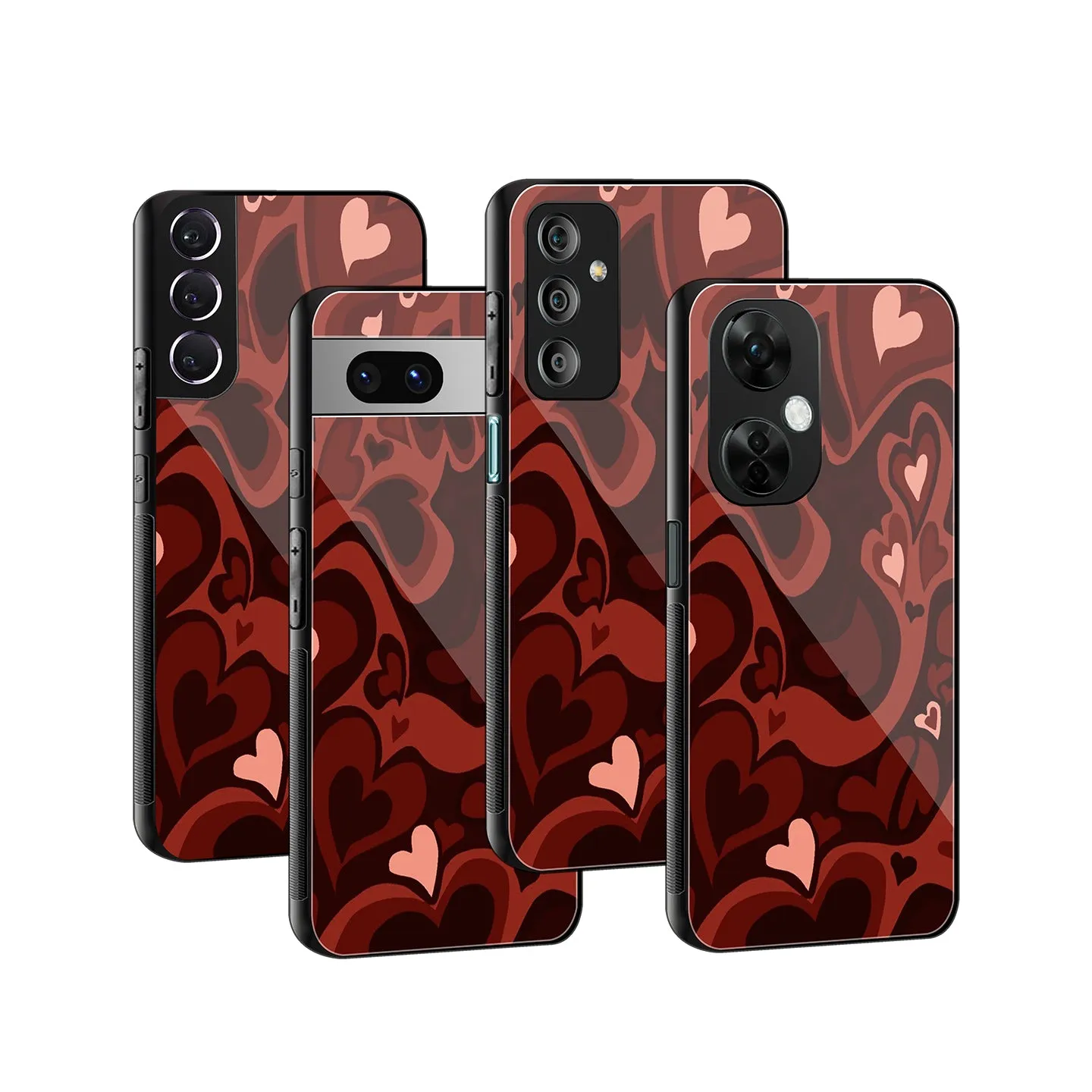 Y2K Red Meltdown Hearts Phone Cover | Glass Case