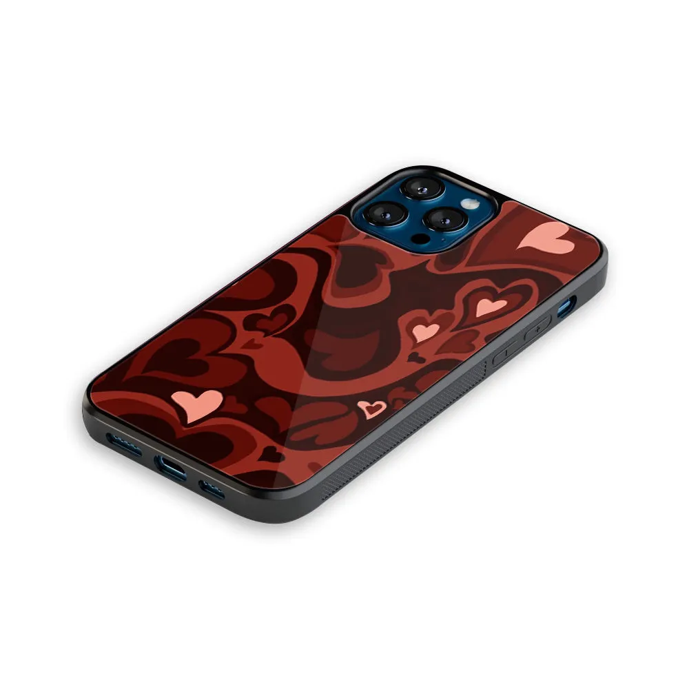 Y2K Red Meltdown Hearts Phone Cover | Glass Case