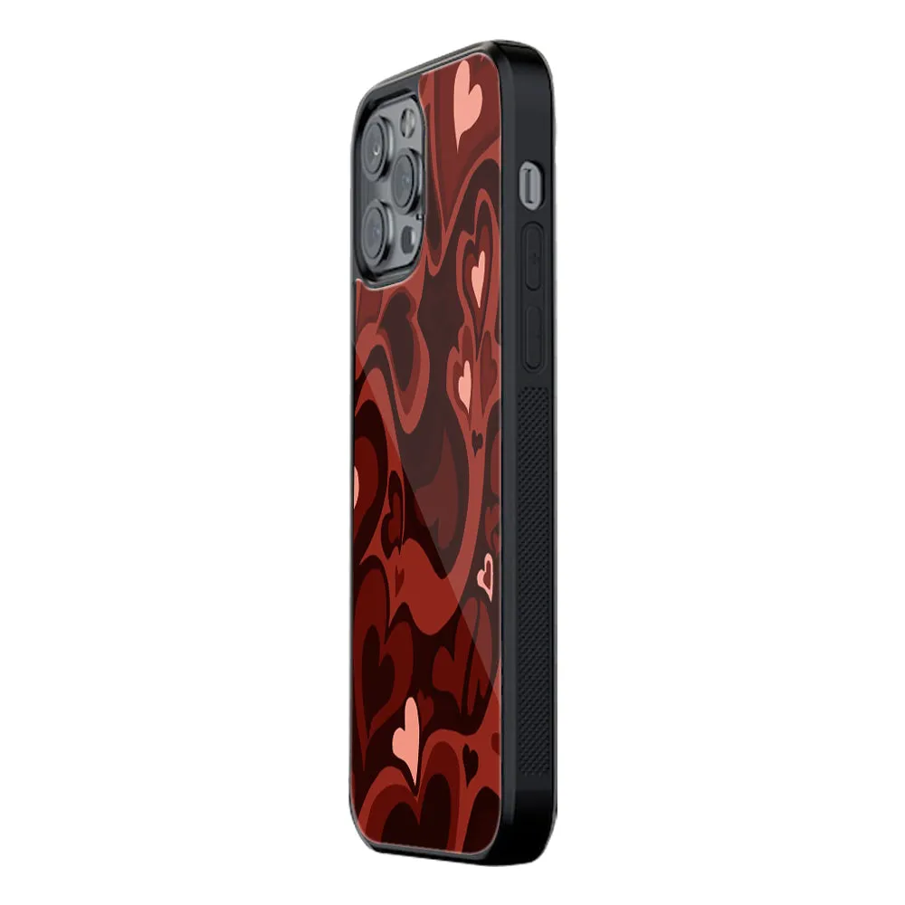 Y2K Red Meltdown Hearts Phone Cover | Glass Case