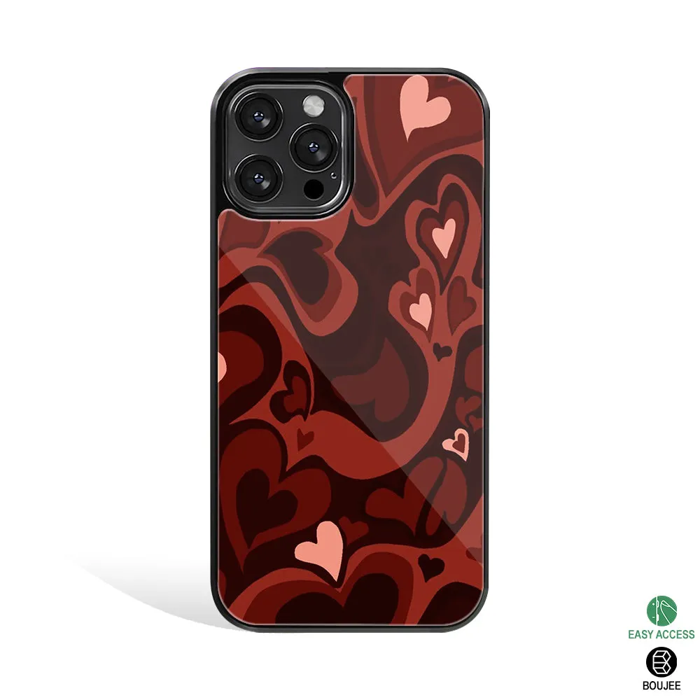 Y2K Red Meltdown Hearts Phone Cover | Glass Case