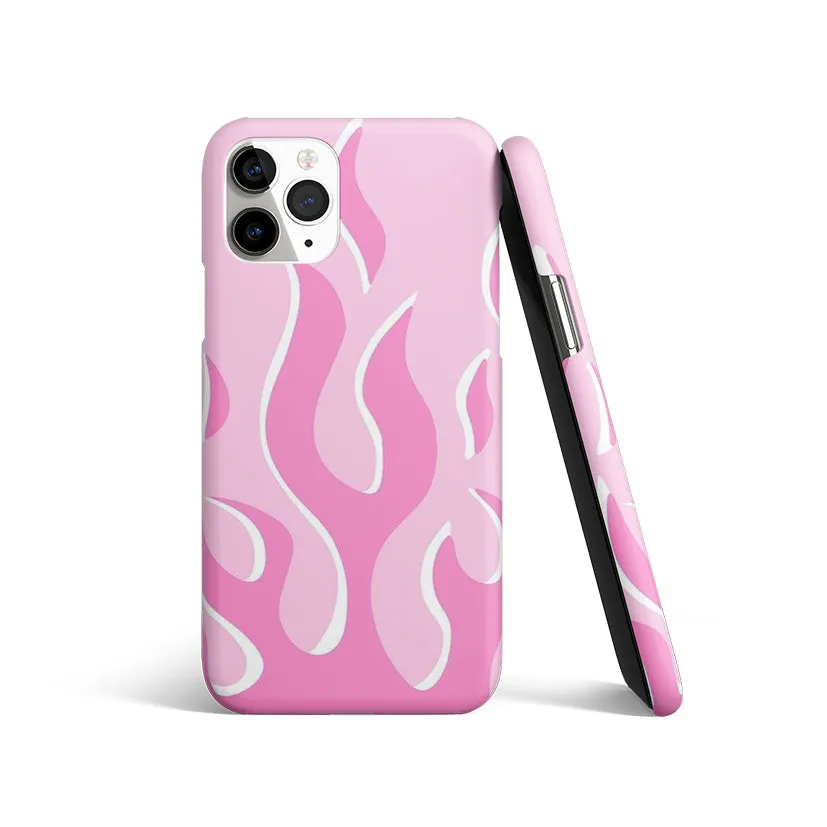 Y2K Retro Pink Flames Phone Cover | Matte Case