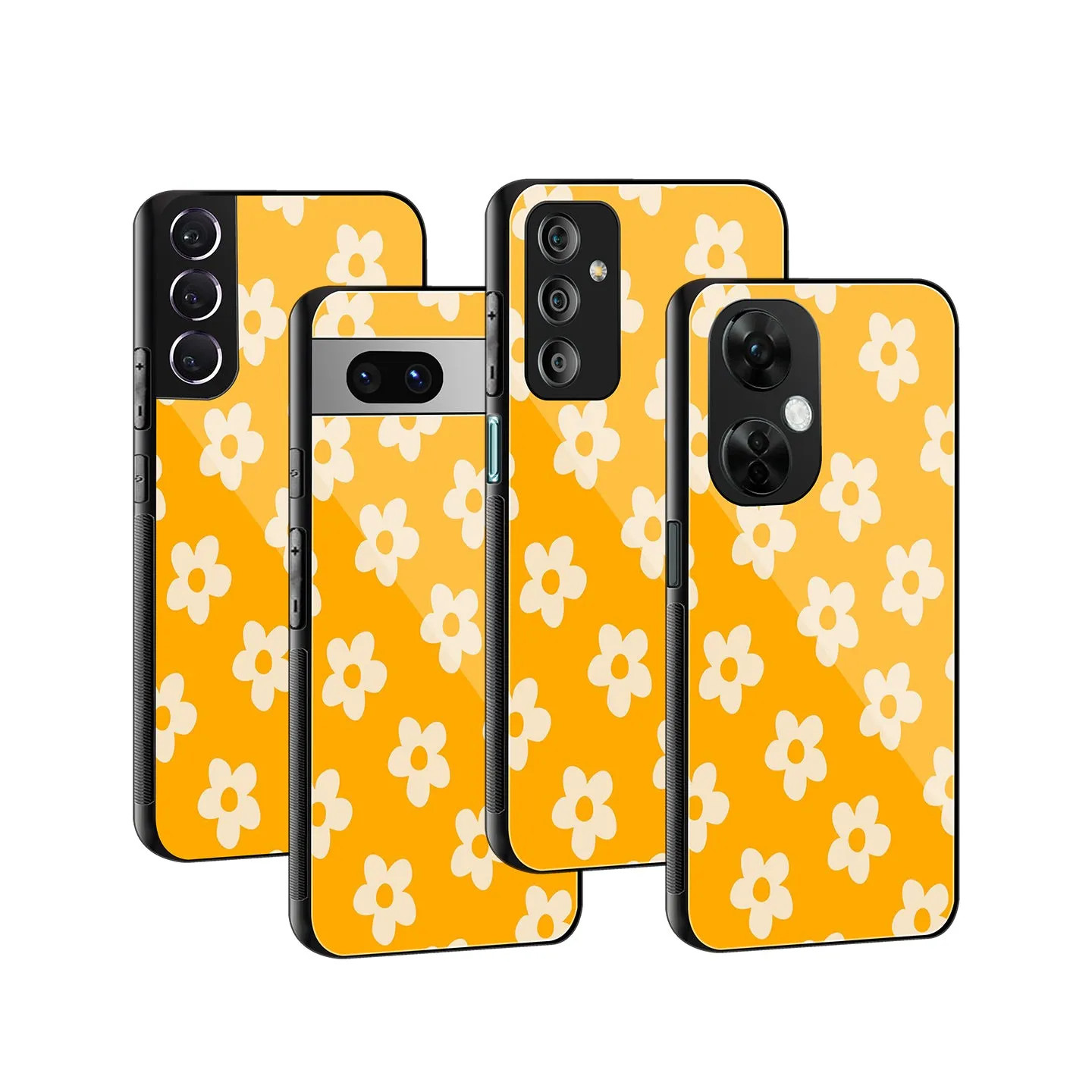 Yellow Flowers Phone Cover | Glass Case